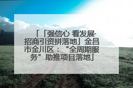 「强信心 看发展·招商引资拼落地」金昌市金川区：“全周期服务”助推项目落地