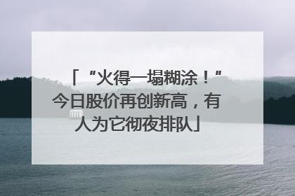 “火得一塌糊涂！”今日股价再创新高，有人为它彻夜排队