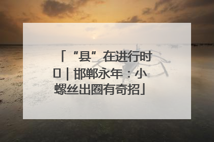 “县”在进行时⑬｜邯郸永年：小螺丝出圈有奇招
