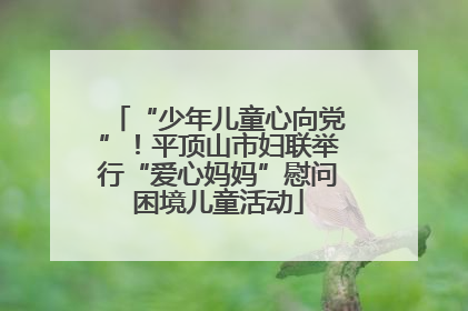 “少年儿童心向党”！平顶山市妇联举行“爱心妈妈”慰问困境儿童活动