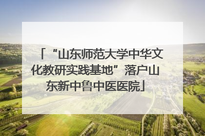 “山东师范大学中华文化教研实践基地”落户山东新中鲁中医医院