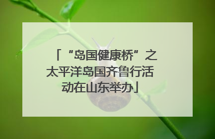“岛国健康桥”之太平洋岛国齐鲁行活动在山东举办