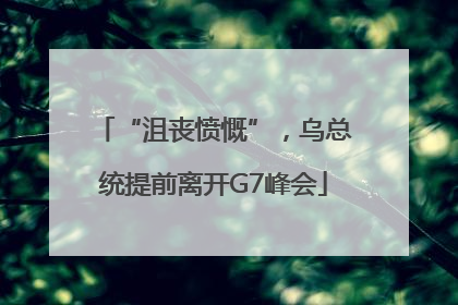 “沮丧愤慨”，乌总统提前离开G7峰会