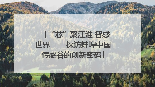 “芯”聚江淮 智感世界——探访蚌埠中国传感谷的创新密码
