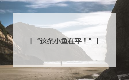 “这条小鱼在乎！”