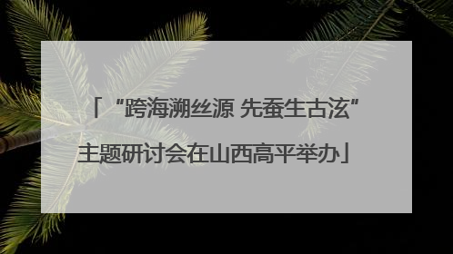 “跨海溯丝源 先蚕生古泫”主题研讨会在山西高平举办