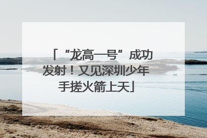 “龙高一号”成功发射！又见深圳少年手搓火箭上天