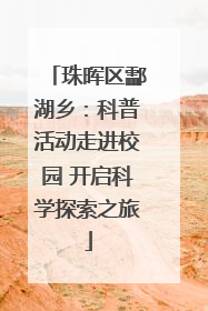 珠晖区酃湖乡：科普活动走进校园 开启科学探索之旅