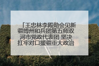 王忠林李殿勋会见新疆博州和兵团第五师双河市党政代表团 坚决扛牢对口援疆重大政治责任 推动双方实现优势互补务实合作