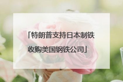 特朗普支持日本制铁收购美国钢铁公司