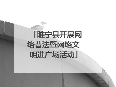 睢宁县开展网络普法暨网络文明进广场活动