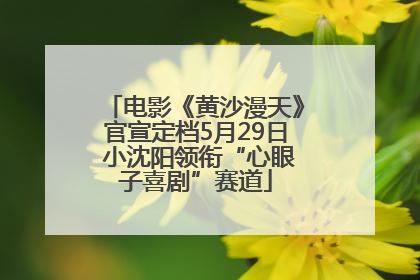 电影《黄沙漫天》官宣定档5月29日 小沈阳领衔“心眼子喜剧”赛道