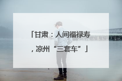 甘肃：人间福禄寿，凉州“三套车”