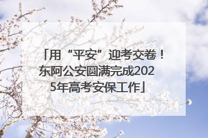 用“平安”迎考交卷！东阿公安圆满完成2025年高考安保工作