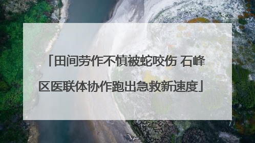 田间劳作不慎被蛇咬伤 石峰区医联体协作跑出急救新速度
