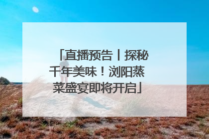 直播预告丨探秘千年美味！浏阳蒸菜盛宴即将开启