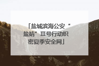 盐城滨海公安“盐靖”Ⅲ号行动织密夏季安全网