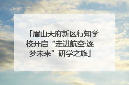眉山天府新区行知学校开启“走进航空·逐梦未来”研学之旅
