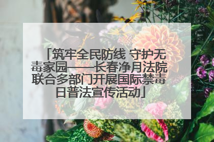 筑牢全民防线 守护无毒家园——长春净月法院联合多部门开展国际禁毒日普法宣传活动