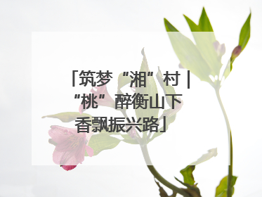 筑梦“湘”村｜“桃”醉衡山下 香飘振兴路