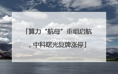 算力“航母”重组启航，中科曙光复牌涨停