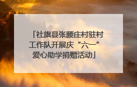 社旗县张腰庄村驻村工作队开展庆“六一”爱心助学捐赠活动