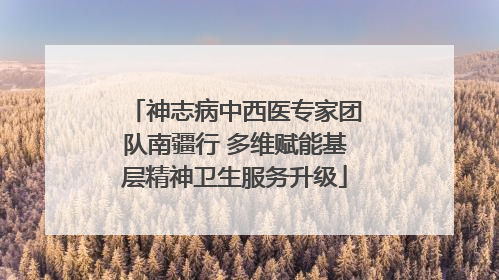 神志病中西医专家团队南疆行 多维赋能基层精神卫生服务升级