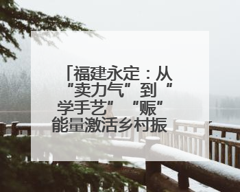 福建永定：从“卖力气”到“学手艺”“赈”能量激活乡村振兴内动力