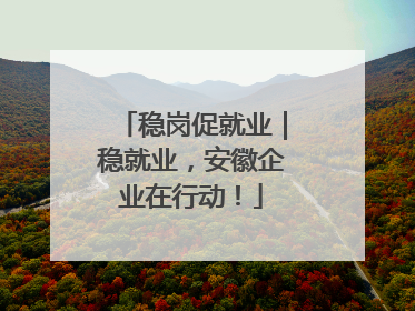 稳岗促就业｜稳就业，安徽企业在行动！