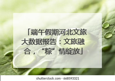 端午假期河北文旅大数据报告：文旅融合，“粽”情绽放