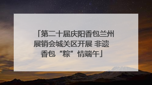 第二十届庆阳香包兰州展销会城关区开展 非遗香包“粽”情端午
