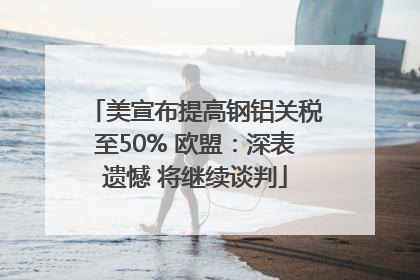 美宣布提高钢铝关税至50% 欧盟：深表遗憾 将继续谈判