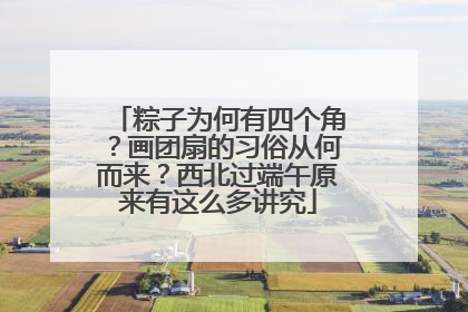 粽子为何有四个角？画团扇的习俗从何而来？西北过端午原来有这么多讲究