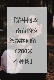 紫牛问政｜南京的这条路缘何留了200米不种树