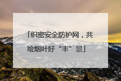 织密安全防护网，共绘烟叶好“丰”景