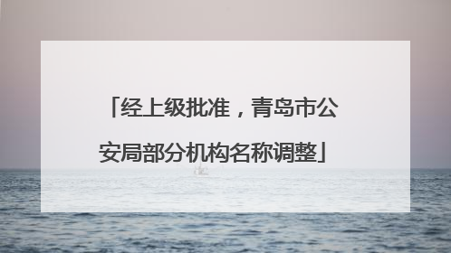 经上级批准，青岛市公安局部分机构名称调整