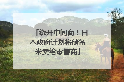绕开中间商！日本政府计划将储备米卖给零售商