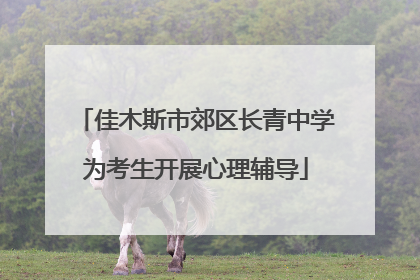 佳木斯市郊区长青中学为考生开展心理辅导