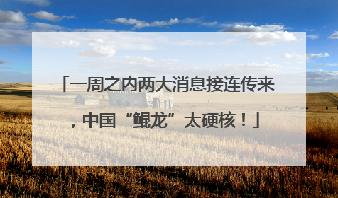 一周之内两大消息接连传来，中国“鲲龙”太硬核！