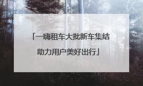 一嗨租车大批新车集结 助力用户美好出行