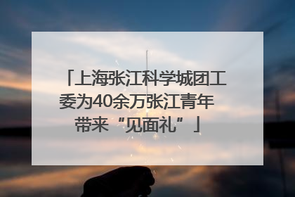 上海张江科学城团工委为40余万张江青年带来“见面礼”