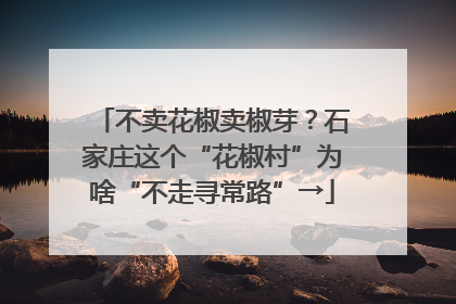 不卖花椒卖椒芽？石家庄这个“花椒村”为啥“不走寻常路”→