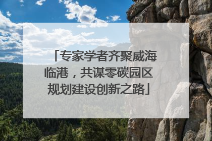 专家学者齐聚威海临港，共谋零碳园区规划建设创新之路