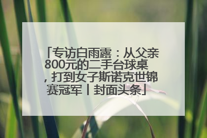 专访白雨露：从父亲800元的二手台球桌，打到女子斯诺克世锦赛冠军丨封面头条