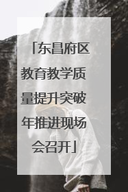 东昌府区教育教学质量提升突破年推进现场会召开