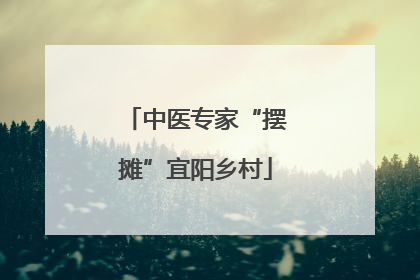 中医专家“摆摊”宜阳乡村