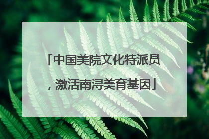 中国美院文化特派员，激活南浔美育基因