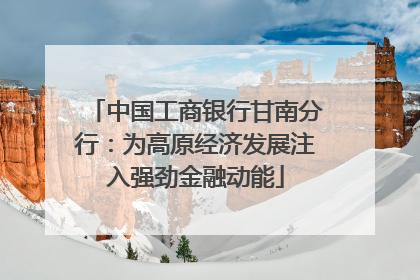 中国工商银行甘南分行：为高原经济发展注入强劲金融动能