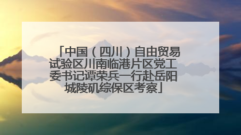 中国（四川）自由贸易试验区川南临港片区党工委书记谭荣兵一行赴岳阳城陵矶综保区考察