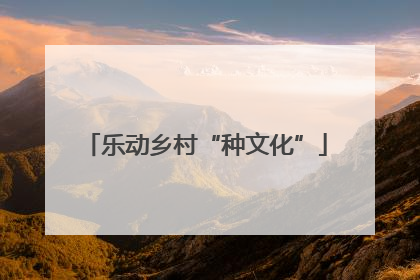乐动乡村“种文化”